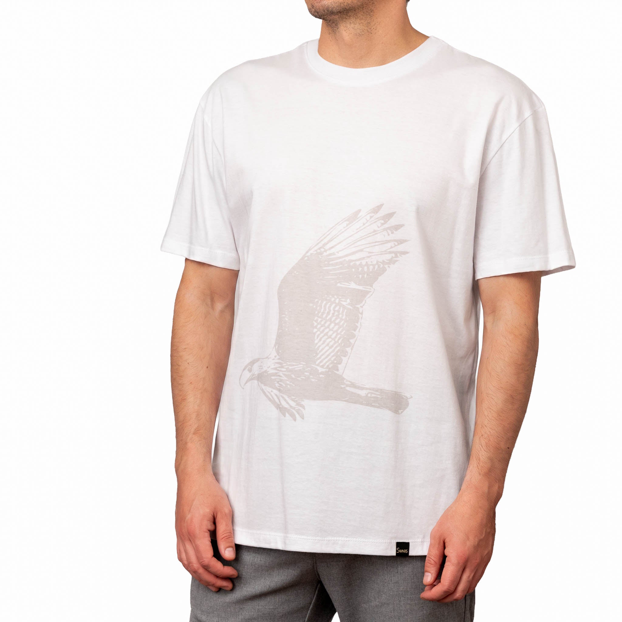 Remera Carancho blanco Sunas estética minimalista