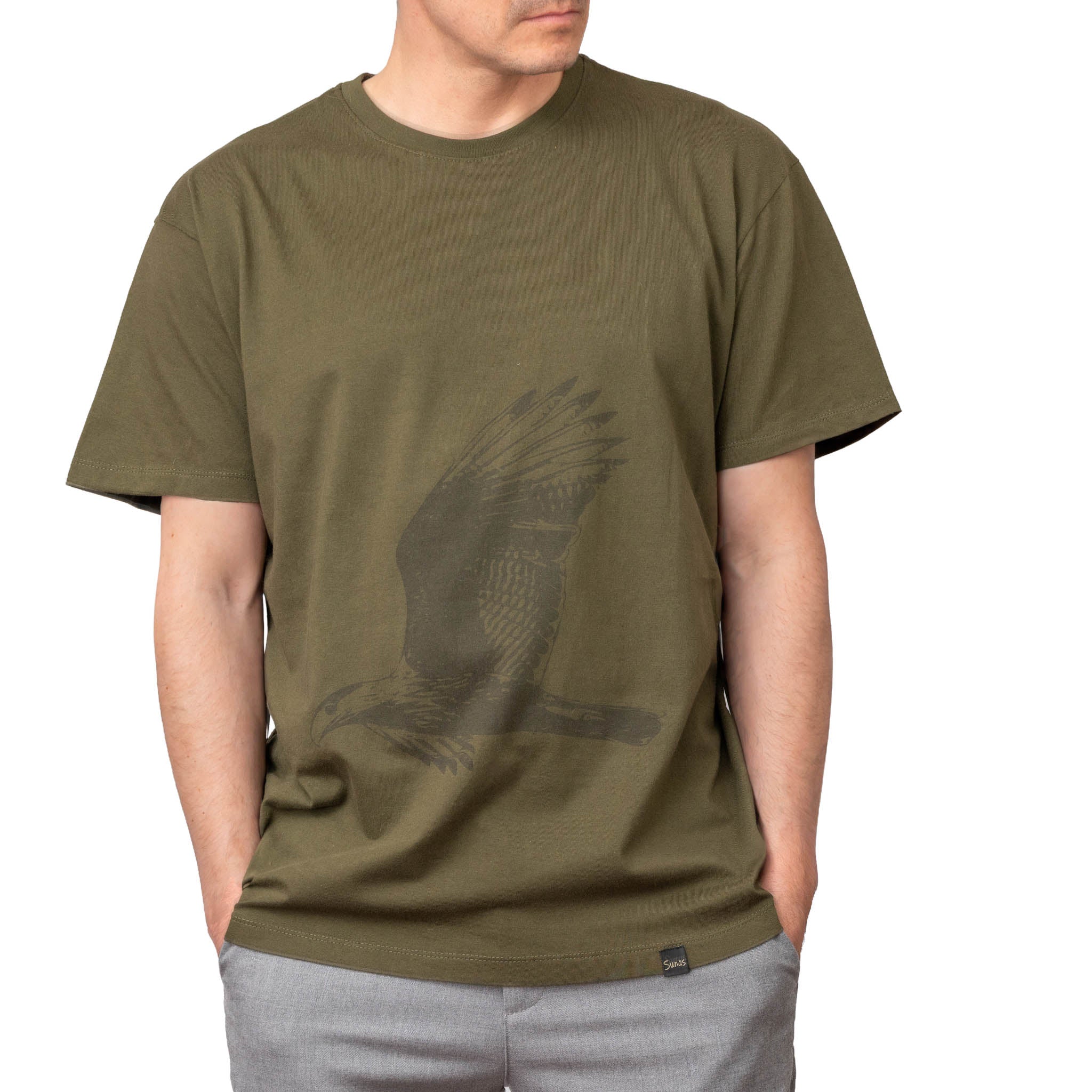 Remera Carancho verde Sunas estética minimalista